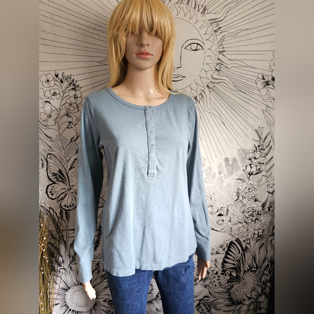 GREENISH GREY Kate Quinn Little Liam Long Sleeve Top Organic Cotton Medium